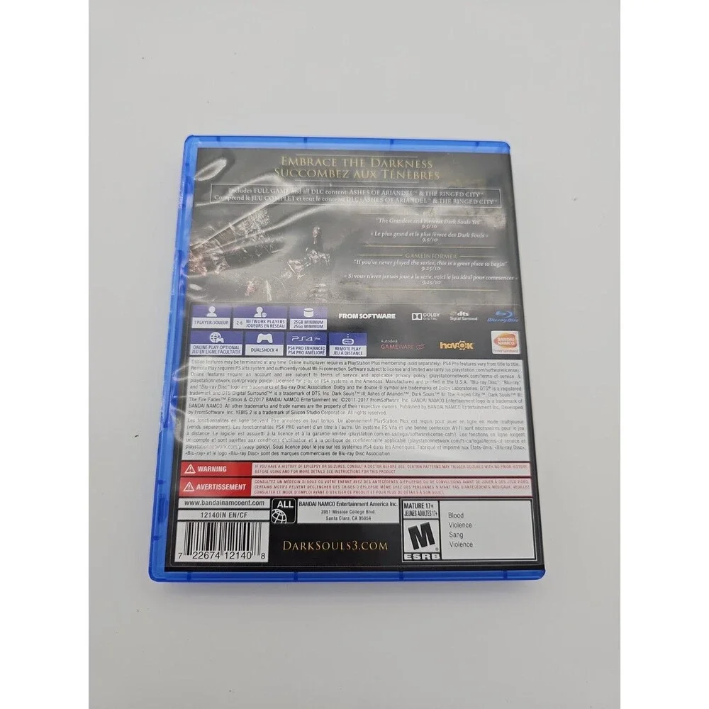 Dark Souls 3: The Fire Fades Edition (PlayStation 4) Complete Tested Working